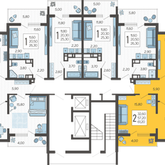 Квартира 61,2 м², 2-комнатная - изображение 2