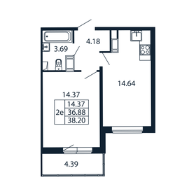 37 м², 1-комнатная квартира 7 500 000 ₽ - изображение 87