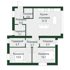 82,2 м², 2-комнатная квартира 10 275 000 ₽ - изображение 64
