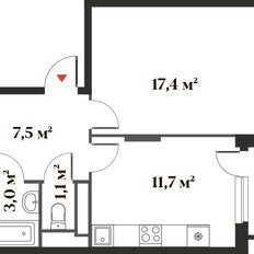 Квартира 41,7 м², 1-комнатная - изображение 3