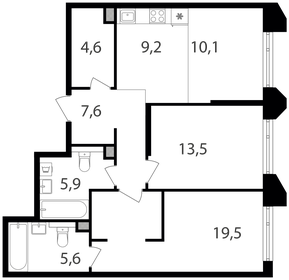 78 м², 3-комнатная квартира 20 000 000 ₽ - изображение 85