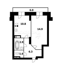 Квартира 36,4 м², 1-комнатная - изображение 1