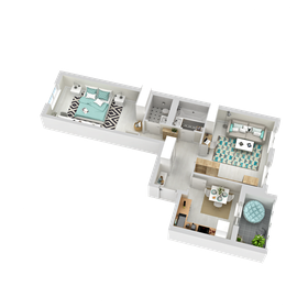 Квартира 59,8 м², 2-комнатная - изображение 3