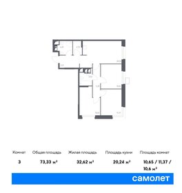 73,4 м², 3-комнатные апартаменты 16 286 403 ₽ - изображение 17