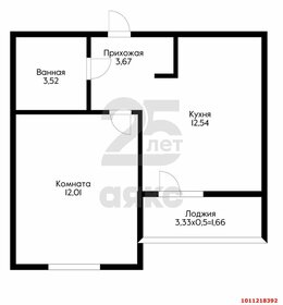 Квартира 33,4 м², 1-комнатная - изображение 1