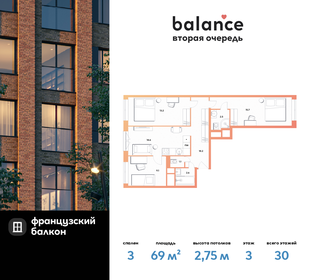 58,6 м², 3-комнатная квартира 17 900 000 ₽ - изображение 151