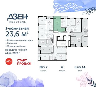 23,6 м², квартира-студия 7 800 000 ₽ - изображение 33