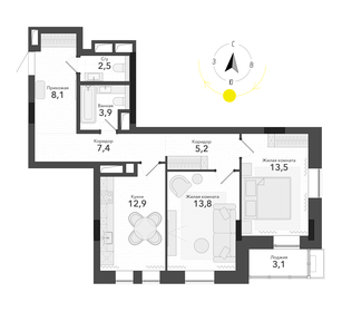 81,2 м², 3-комнатная квартира 7 770 000 ₽ - изображение 10