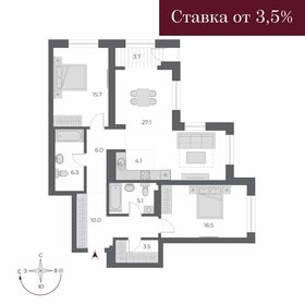 105,8 м², 3-комнатная квартира 19 300 000 ₽ - изображение 18