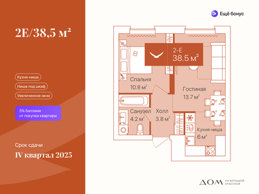 Квартира 38,5 м², 1-комнатная - изображение 1