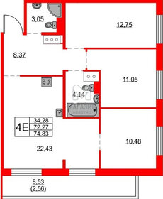 25 м², 1-комнатная квартира 8 500 000 ₽ - изображение 72