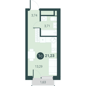21,2 м², квартира-студия 3 740 000 ₽ - изображение 13
