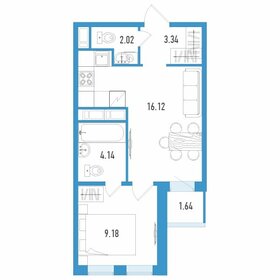 36,1 м², 1-комнатная квартира 5 600 150 ₽ - изображение 19