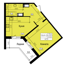 47,8 м², 1-комнатная квартира 10 132 128 ₽ - изображение 57