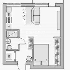 Квартира 29,9 м², 1-комнатная - изображение 4