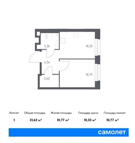 Квартира 31,6 м², 1-комнатная - изображение 1