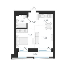 88,4 м², 3-комнатная квартира 6 900 000 ₽ - изображение 75