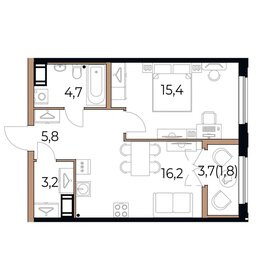 43 м², 1-комнатная квартира 4 300 000 ₽ - изображение 86