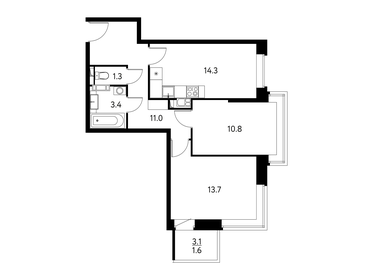 61,3 м², 3-комнатная квартира 7 700 000 ₽ - изображение 78