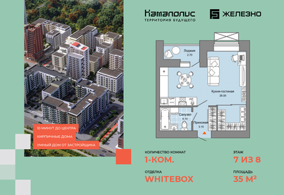 Квартира 35 м², студия - изображение 1