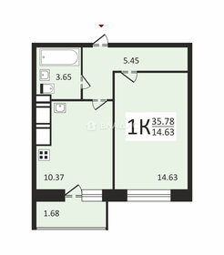 Квартира 34,1 м², 1-комнатная - изображение 1