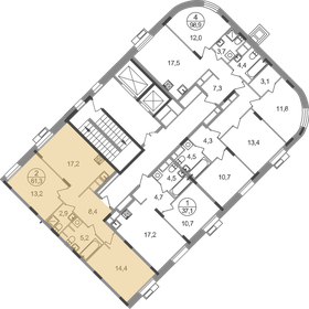 Квартира 61,3 м², 2-комнатная - изображение 2