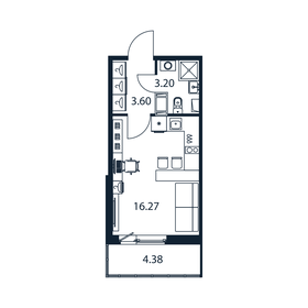 24 м², квартира-студия 3 000 000 ₽ - изображение 92