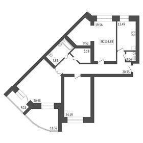 Квартира 141,6 м², 3-комнатная - изображение 5