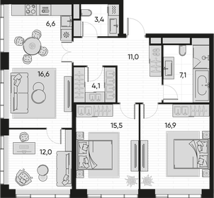 334 м², 5-комнатная квартира 180 382 992 ₽ - изображение 131