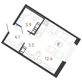 25,9 м², квартира-студия 10 257 029 ₽ - изображение 29