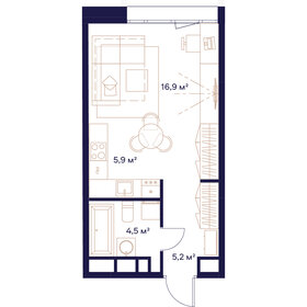 31,6 м², 1-комнатная квартира 12 300 000 ₽ - изображение 144