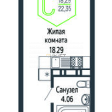 Квартира 23 м², студия - изображение 3