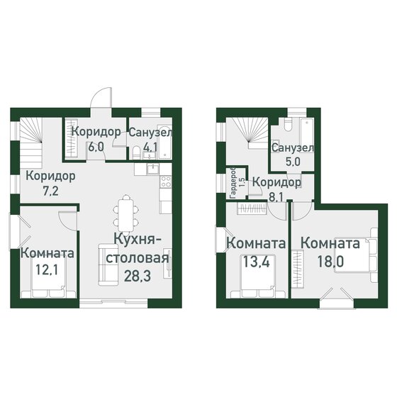 101,4 м², 3-комнатная квартира 12 675 000 ₽ - изображение 1