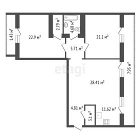 Квартира 114,5 м², 3-комнатная - изображение 1