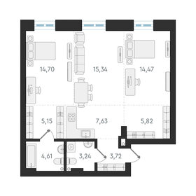 91,7 м², 3-комнатная квартира 13 000 000 ₽ - изображение 77