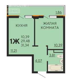 30 м², 1-комнатная квартира 3 499 000 ₽ - изображение 64
