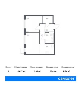 47 м², 1-комнатная квартира 10 662 911 ₽ - изображение 13