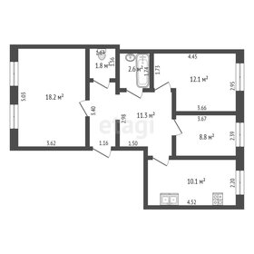 Квартира 64,9 м², 3-комнатная - изображение 1