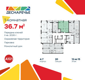 36,7 м², 1-комнатная квартира 10 251 406 ₽ - изображение 2