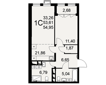 55 м², 1-комнатная квартира 7 528 150 ₽ - изображение 13