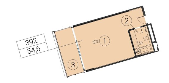 55,1 м², 1-комнатные апартаменты 79 895 000 ₽ - изображение 77