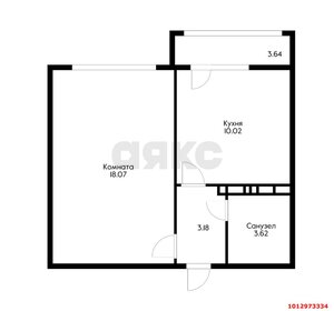 Квартира 36,8 м², 1-комнатная - изображение 5