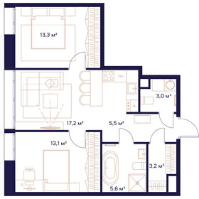 64,1 м², 2-комнатная квартира 31 865 400 ₽ - изображение 26