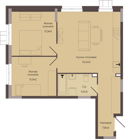 52 м², 2-комнатная квартира 7 150 000 ₽ - изображение 34