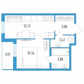 35,7 м², 1-комнатная квартира 4 900 000 ₽ - изображение 48