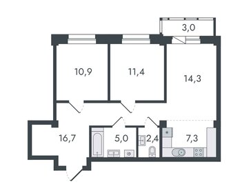 104,3 м², 3-комнатная квартира 10 899 000 ₽ - изображение 94