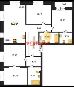 Квартира 104,3 м², 4-комнатная - изображение 1