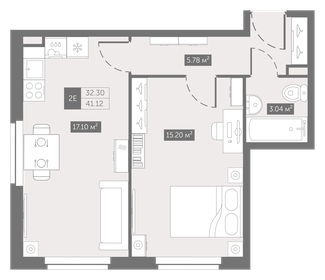 37,8 м², 1-комнатная квартира 8 299 000 ₽ - изображение 141