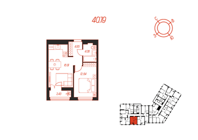 35,9 м², 1-комнатная квартира 4 800 000 ₽ - изображение 42