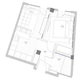 Квартира 39,6 м², 2-комнатные - изображение 2